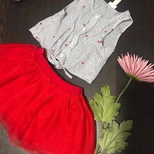 Baby girl outfit 2 piece top & tutu skirt